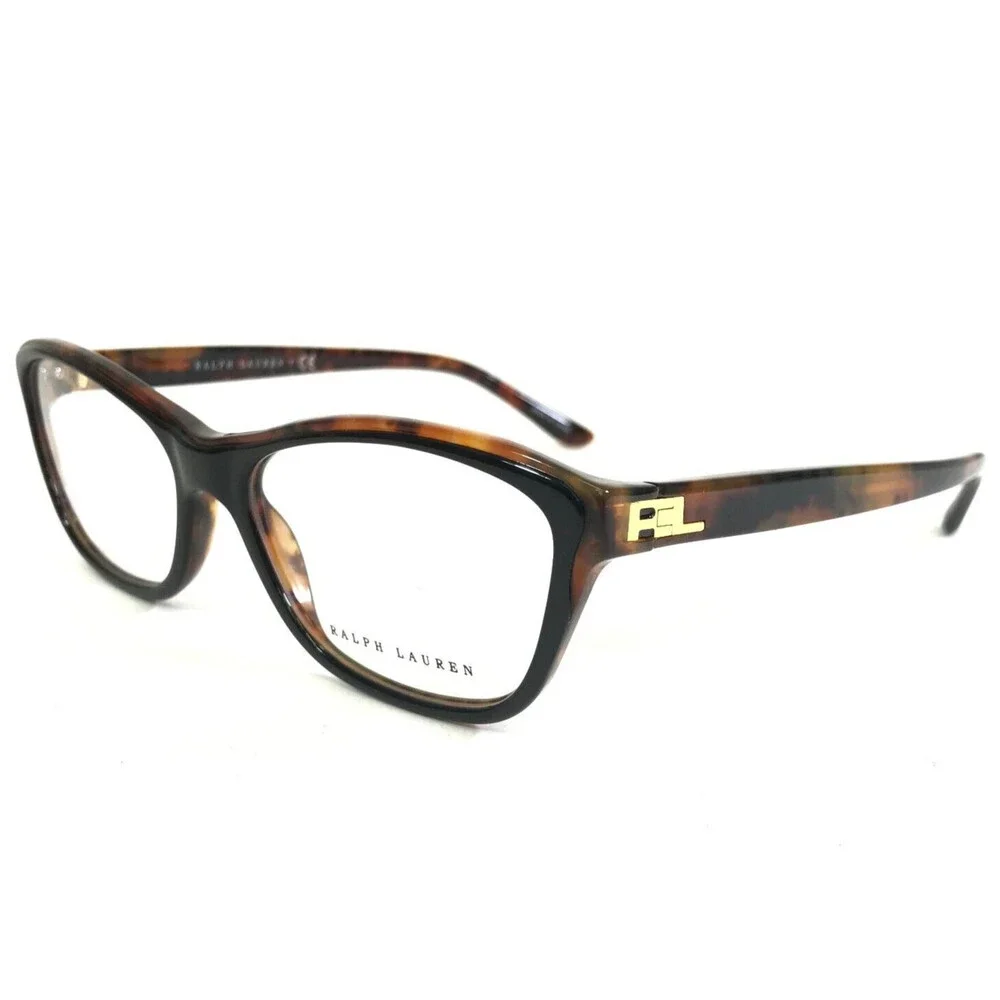 Ralph Lauren Eyeglasses Frames RL6160 5260 Black Brown Tortoise Gold 53-16-140